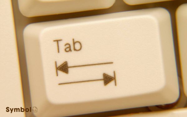5 Tab Key Symbol With HTML Code