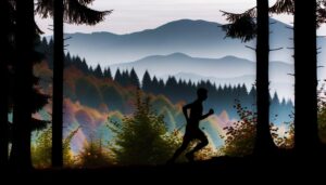 athletic shoe on map