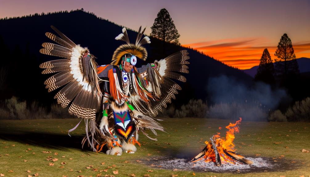 bird in ceremonial regalia