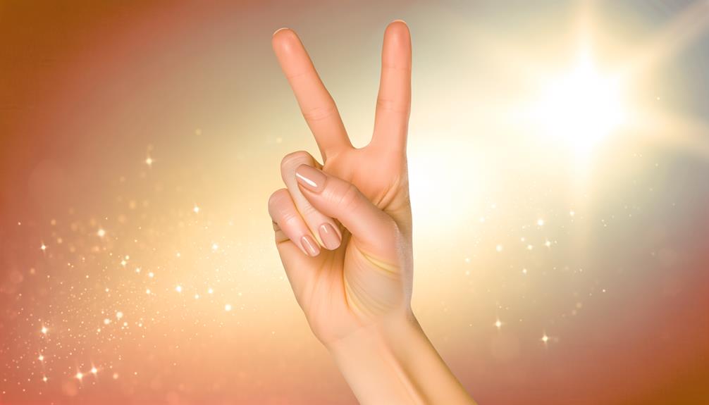 celebrating with a gesture