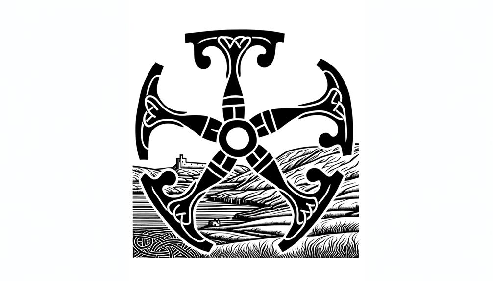 celtic triskelion on flag