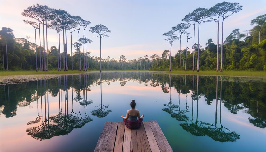 contemplation in tranquil setting