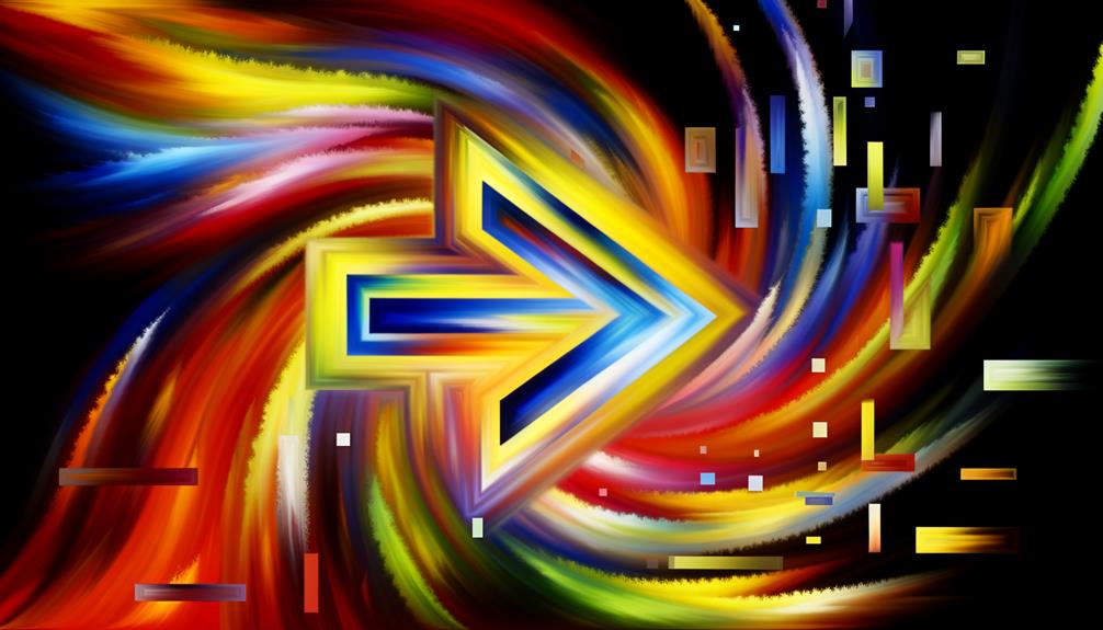 depicting arrows in paintings