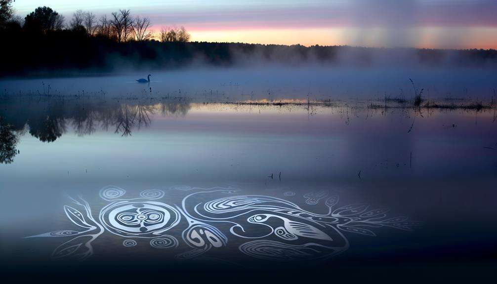 elegant bird on water
