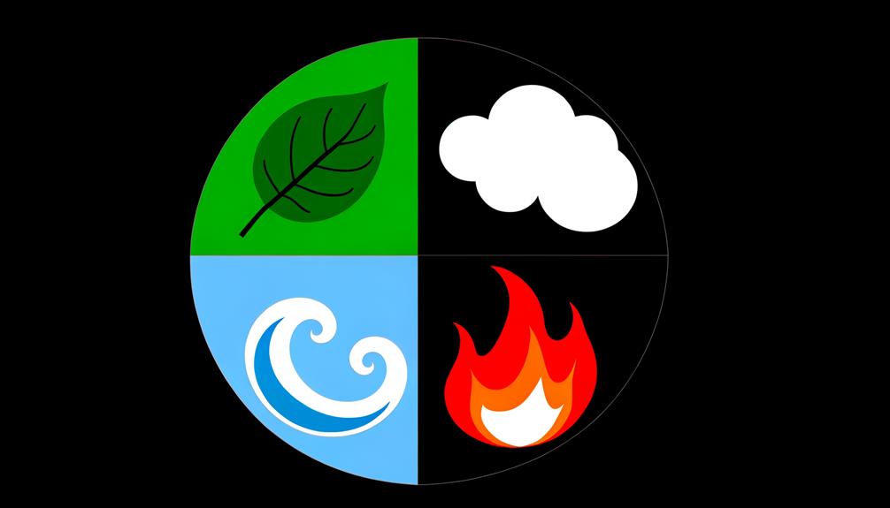 elemental symbols represent nature