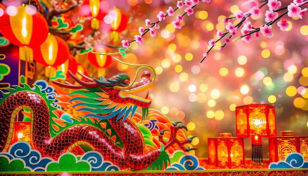 festive dragon themed party decorations