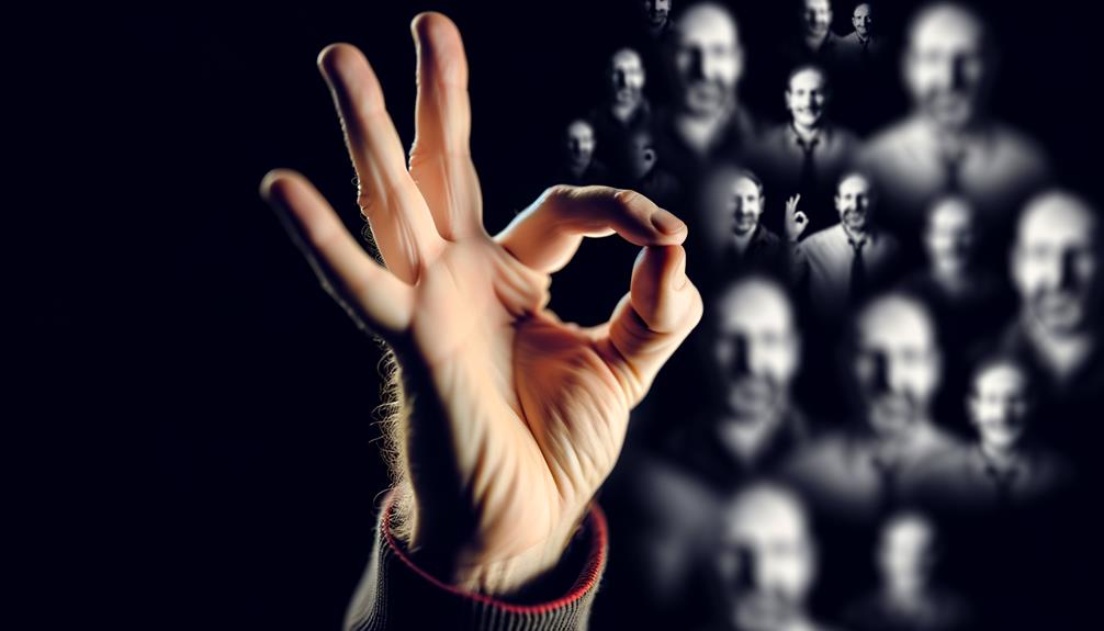 inverted ok sign interpretation