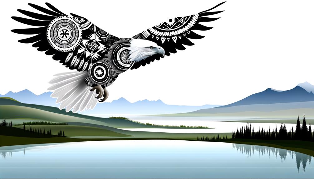 majestic bird in flight