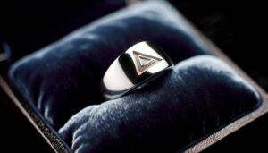 masonic ring with compass