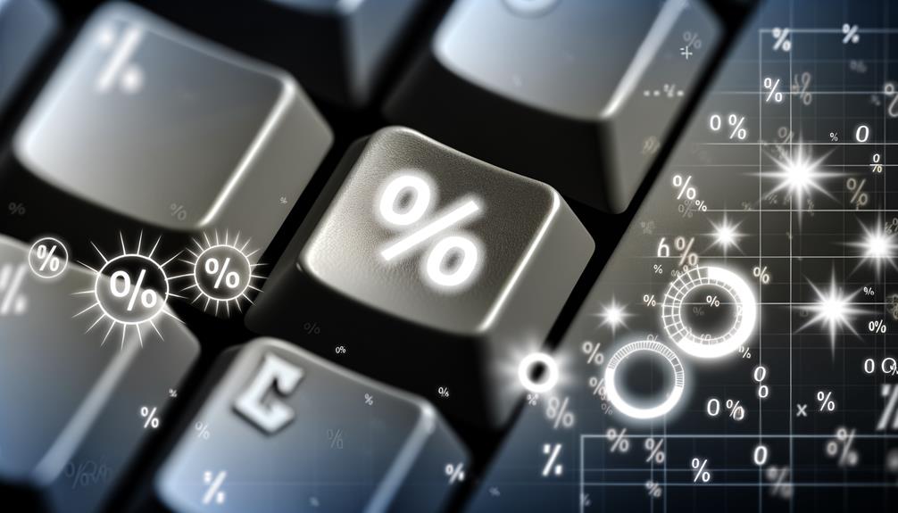symbolizing percentage in text