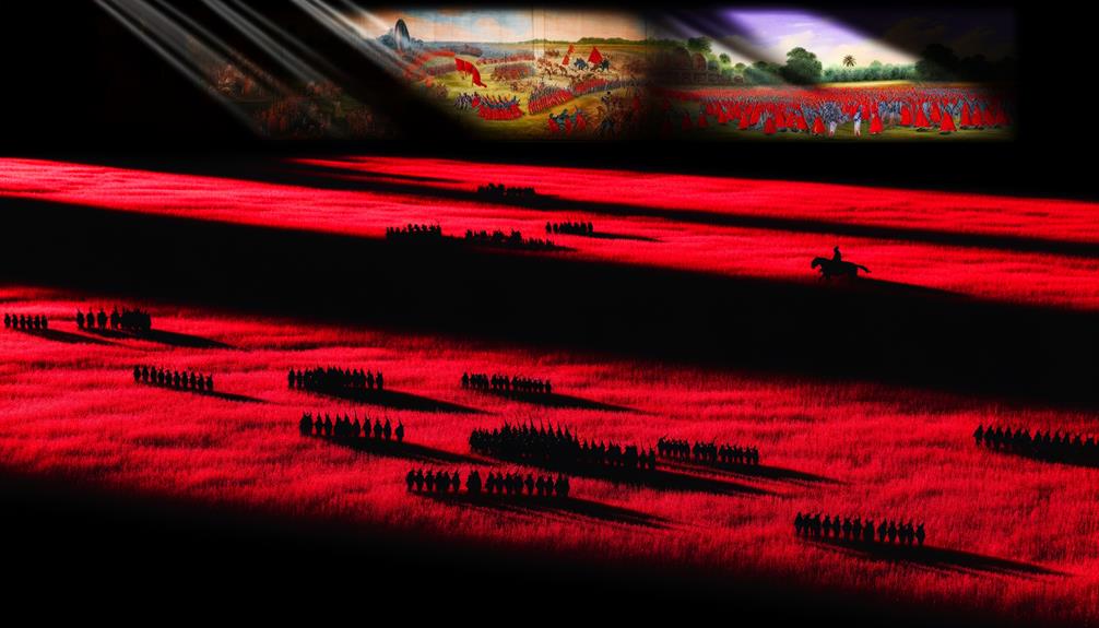 vibrant poppy field scene